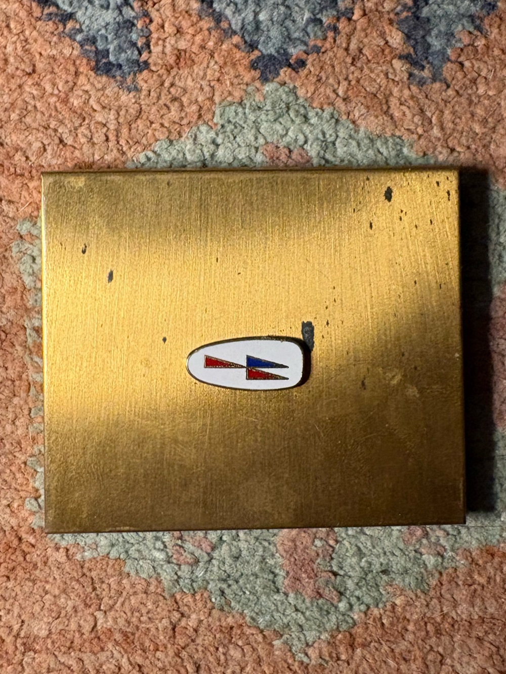 Vintage Gold Tone Powder Compact Mirror Retro Vanity Collectible